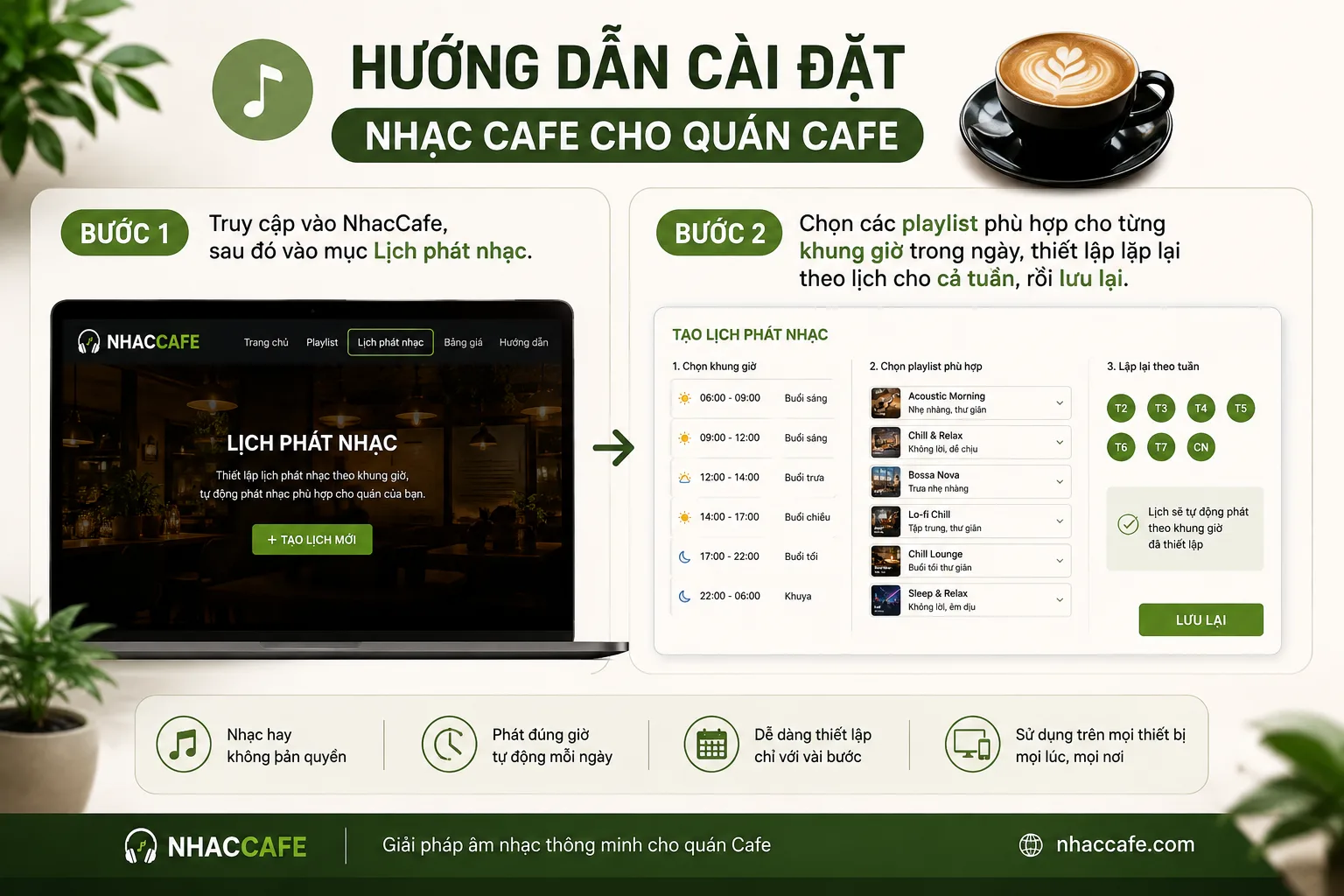 Tải NhacCafe – Ứng Dụng Nhạc Không Bản Quyền Cho Quán Cafe